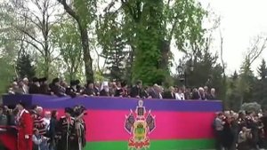 Парад казаков в честь 17 ой годовщины реабилитации казачества