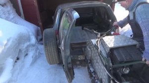 Погрузка и загрузка мини -снегохода в Ниву Шеврале