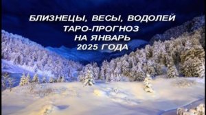 БЛИЗНЕЦЫ,ВЕСЫ ВОДОЛЕЙ ТАРО-ПРОГНОЗ НА ЯНВАРЬ 2025 ГОДА