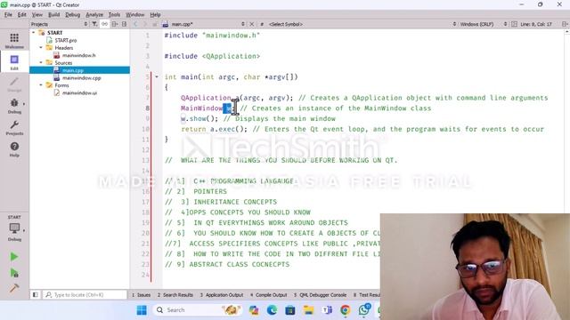 Default main. cpp Explaination