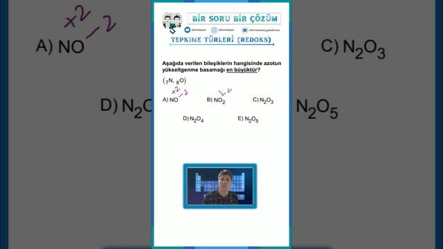 +1 net ayt kimya ÖSYM sordu Yükseltgenme basamağı #ayt #tyt  #yks #kimya  #chemistry #deneme