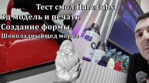 3д "Дед мороз" Распечатал, сделал форму! ТЕСТ смол HARZ LABS Silicon compatible и Basic red