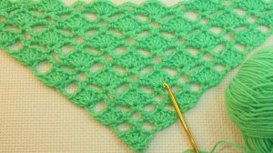 Шаль крючком БЫСТРО И ПРОСТО МК для новичков. Простой узор для шали*  Simple crochet shawl Урок 62