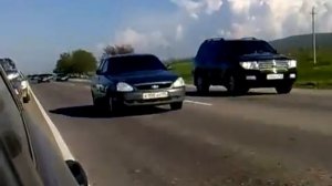 Кортеж Путина в Чечне