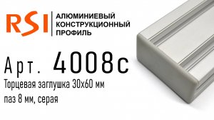 4008с | Торцевая заглушка 30х60, серая