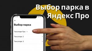 Выбор парка в Яндекс Про.