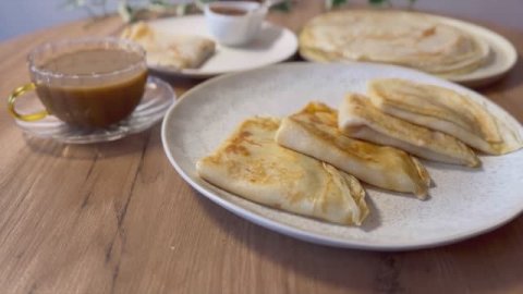 Рецепт тонких блинов проверенный годами. С ветчиной и сыром #блины#блинчики#рецептблинов#масленица