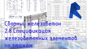 Revit Сборный железобетон 2.8 Спецификация железобетонных элементов по этажам
