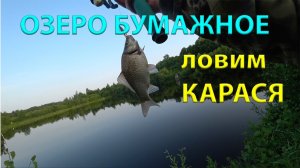 ЧИСТИМ ОЗЕРО БУМАЖНОЕ ловим КАРАСЯ