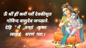 ऊँ श्रीं ह्रीं क्लीं ग्लौं देवकीसुत गोविन्द वासुदेव जगत्पते। संतान गोपाल मंत्र 108 Times