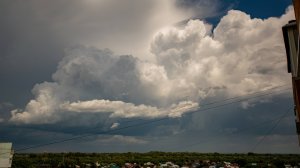 Развитие грозовых облаков, август 2020 г.