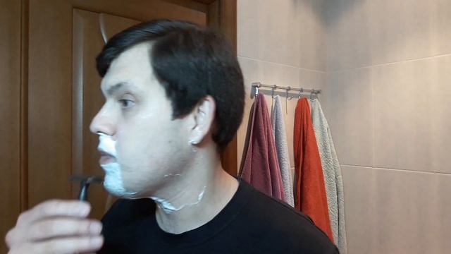 Бритьё. Т станок RazoRock LUPO, крем для бритья и лосьон Edwin Jagger, помазок Frank Shaving, Derby. смотреть онлайн