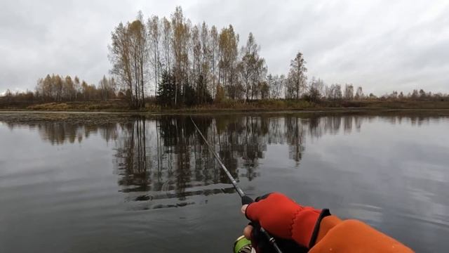 Мелочь но приятно! Рыбалка на СПИННИНГ осенью с ЛОДКИ! Ловля ЩУКИ на ВОБЛЕРЫ! смотреть онлайн