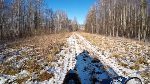 Мотоцикл Урал. Субботняя первоснежная поездка по лесным дорогам