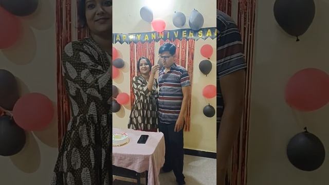 #13th marriage anniversary#anniversarycake cutting ❤️🫰