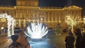 Новогодняя локация у Мариинского дворца  в Санкт Петербурге.