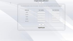 Irregular Verbs on ProgressMe