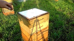 Пчелоудалитель из пластиковой панели, описание, установка.