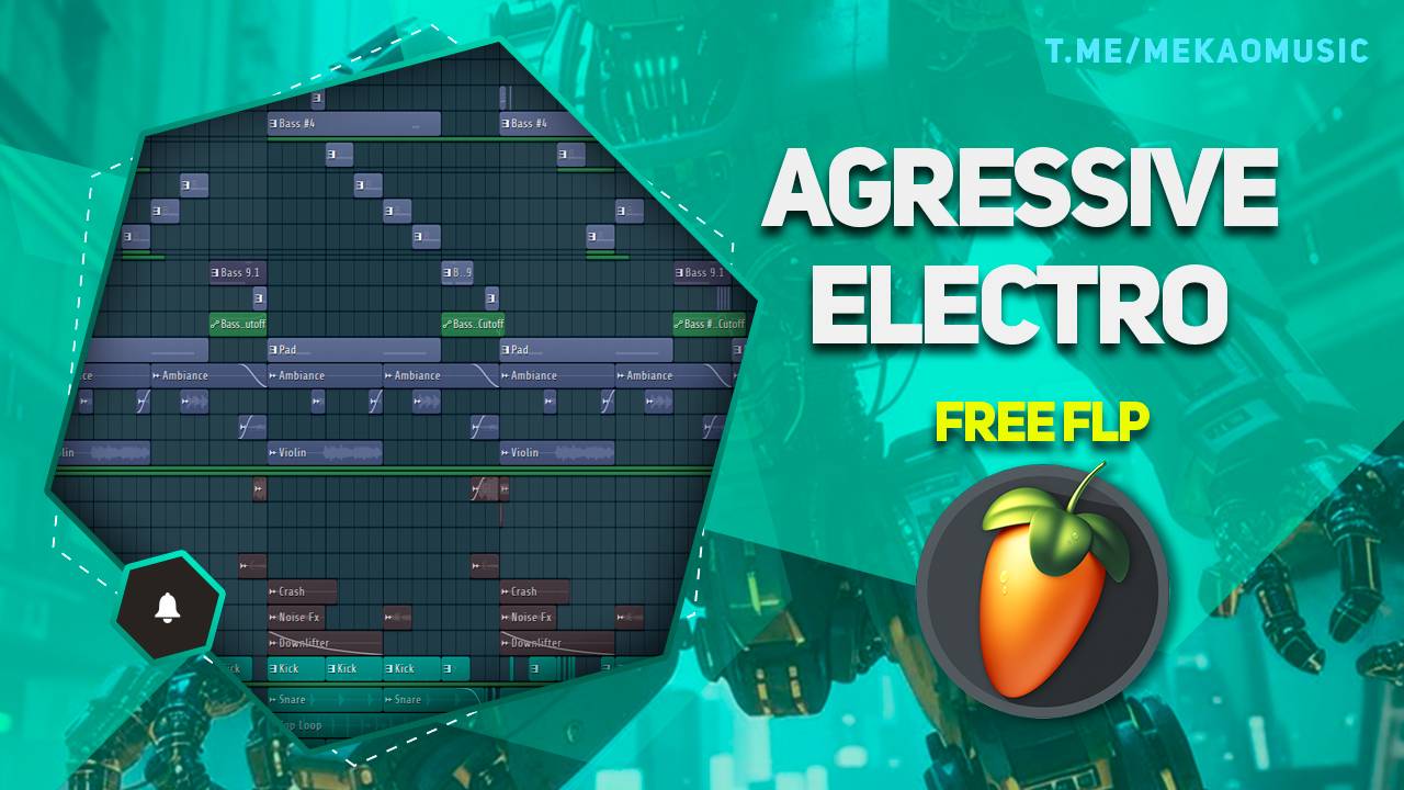 Agressive Electro в FL Studio 24(+FREE FLP/Бесплатный FLP)