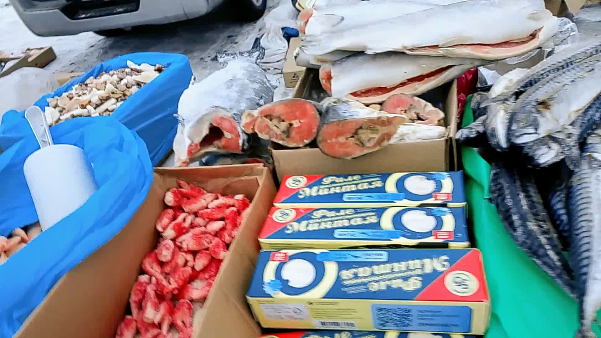 Обзор рыбной и мясной продукции в продаже в нашем Сибирском городке. Готовимся к праздникам!