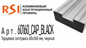 60160_CAP_BLACK | Торцевая заглушка к профилям 60х160 черная