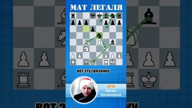 Мат Легаля! #гамбит #дебют #шахматы #шахматыобучение #chess #шахматыдлявсех #матлегаля