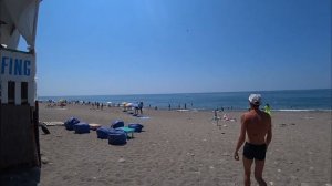 Лоо отдых на море.  Горный воздух пляж. Купаемся на море. Вторая часть.