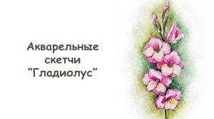 Как нарисовать Гладиолус акварелью / Курс "Акварельные скетчи для начинающих" от more-art.ru