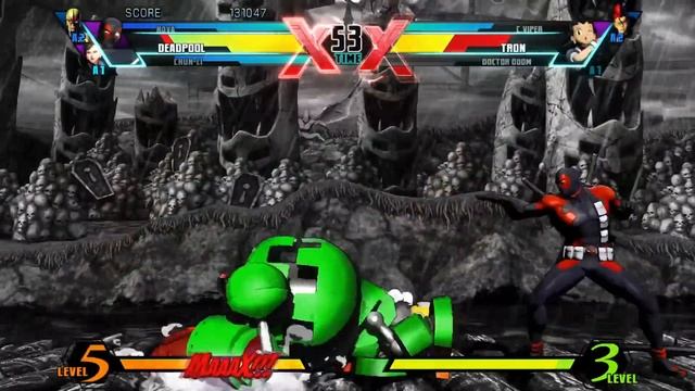 Ultimate Marvel vs Capcom 3 Arcade mode [Simple Controls] Deadpool/Nova/Chun-Li смотреть онлайн