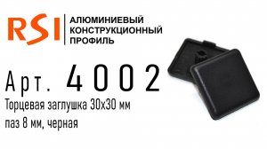 4002 | Торцевая заглушка 30х30, черная