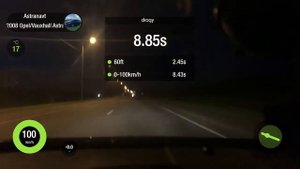 Opel Astra H GTC 1.8 разгон 0-100=8.4
