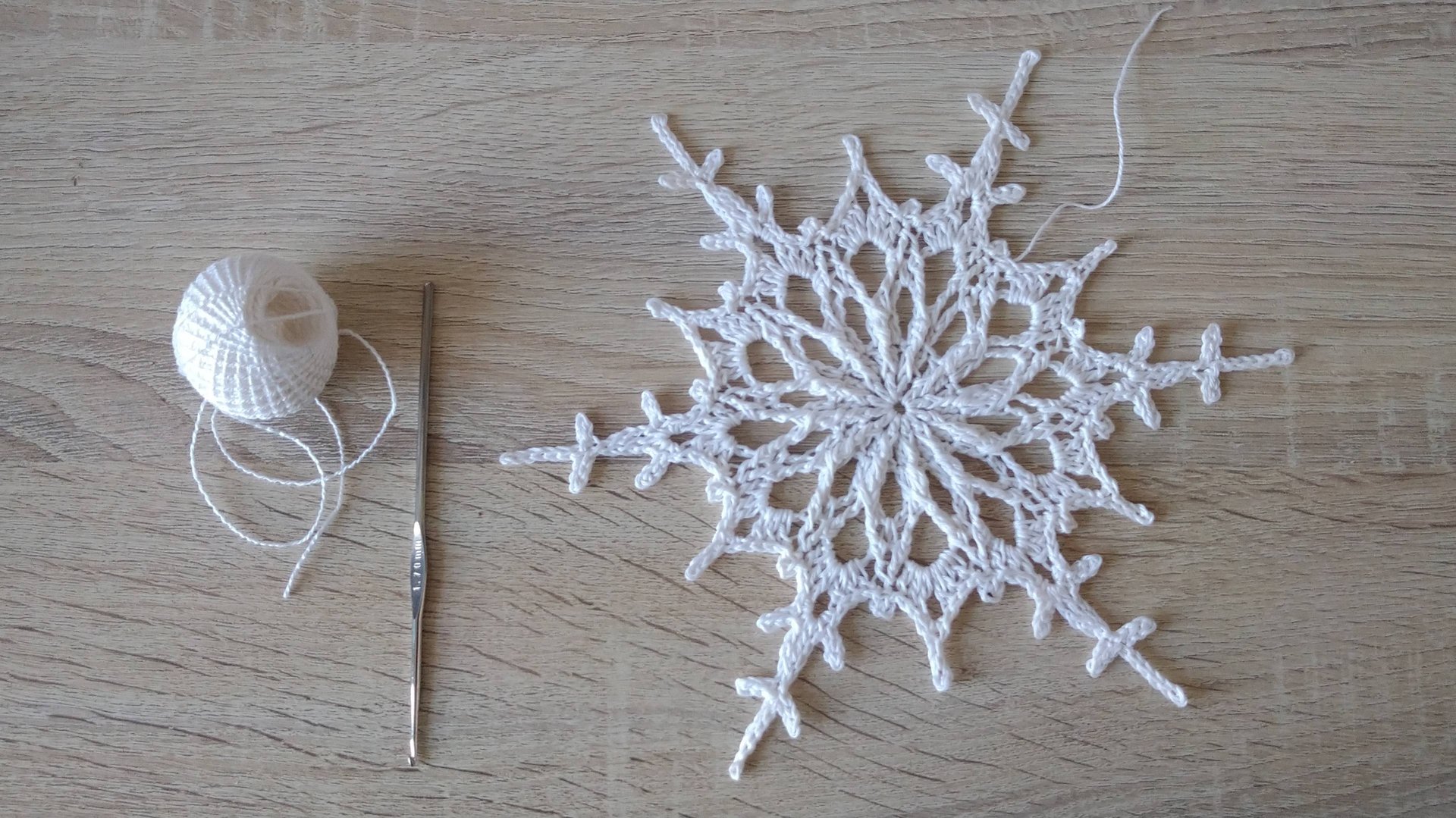 Снежинка 1  крючком Ажурные снежинки