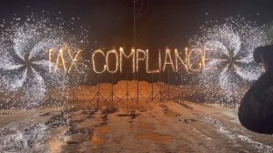 Корпоратив TAX COMPLIANCE в Полюс Арена: Огненная надпись от Шоу Яркие огни