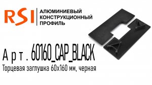 60160_CAP_BLACK | Торцевая заглушка к профилям 60х160 черная