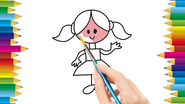 How to Draw Girl | girl drawing coloring for kids