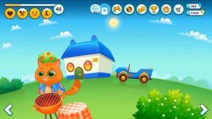 Маленькая МАЛЕФИСЕНТА и КОТИК БУБУ #109 Bubbu кормят кошечку на пурумчата