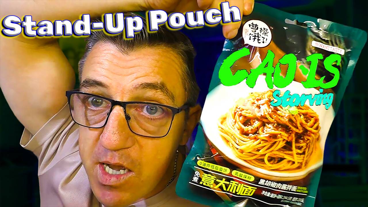 Лапша бп Stand-Up Pouch Spaghetti со вкусом мяса в томатном соусе CAO IS STARVING