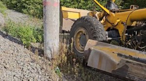 Ювелирная работа машиниста автогрейдера РЖД!