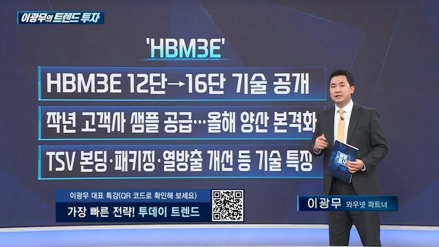 하이닉스 16단 HBM 최초 공개,  삼성·SK 동시 납품 '이 기업' 주목 / 이광무의 트렌드 투자 / 한국경제TV