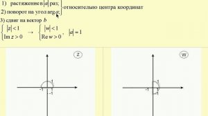 Конформные отображения с помощью линейной функции