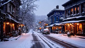 Акустическая гитара зимой ☀️Медленные блюзовые флюиды в заснеженном городке