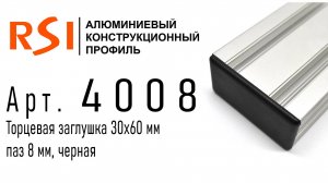 4008 | Торцевая заглушка 30х60, черная