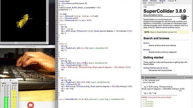 Livecoding with Supercollider and a Piezo- Practice #1