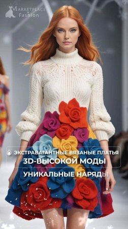 🔥 ЭКСТРАВАГАНТНЫЕ ВЯЗАНЫЕ ПЛАТЬЯ 3D-ВЫСОКОЙ МОДЫ — УНИКАЛЬНЫЕ НАРЯДЫ, КОТОРЫЕ ПОРАЗЯТ ВАС!🔥