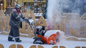 Долгожданный снег припорошил улицы Корсакова