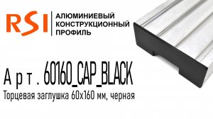 60160_CAP_BLACK | Торцевая заглушка к профилям 60х160 черная