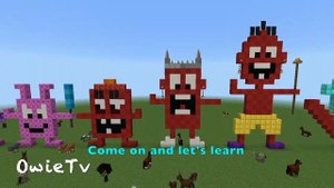 Numberblocks Minecraft COUNTING by 17s Learn to Count Nursery Rhymes Math Learning Songs For Kids
