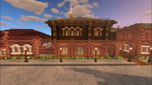 Полукаменный дом в русском стиле в майнкрафте (Российская Империя)