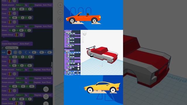 Tinkercad Codeblocks Driving Mustang #blockcoding