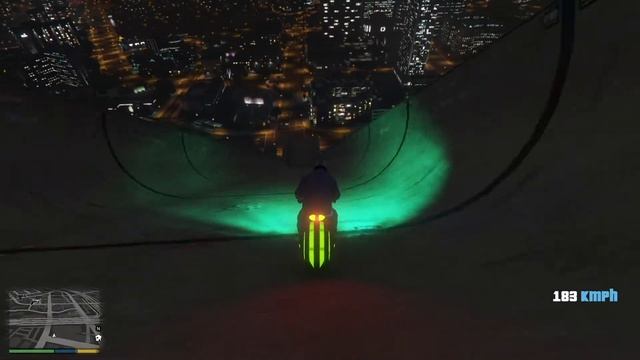 GTA 5: MY TRON BIKE VS MEGA RAMP